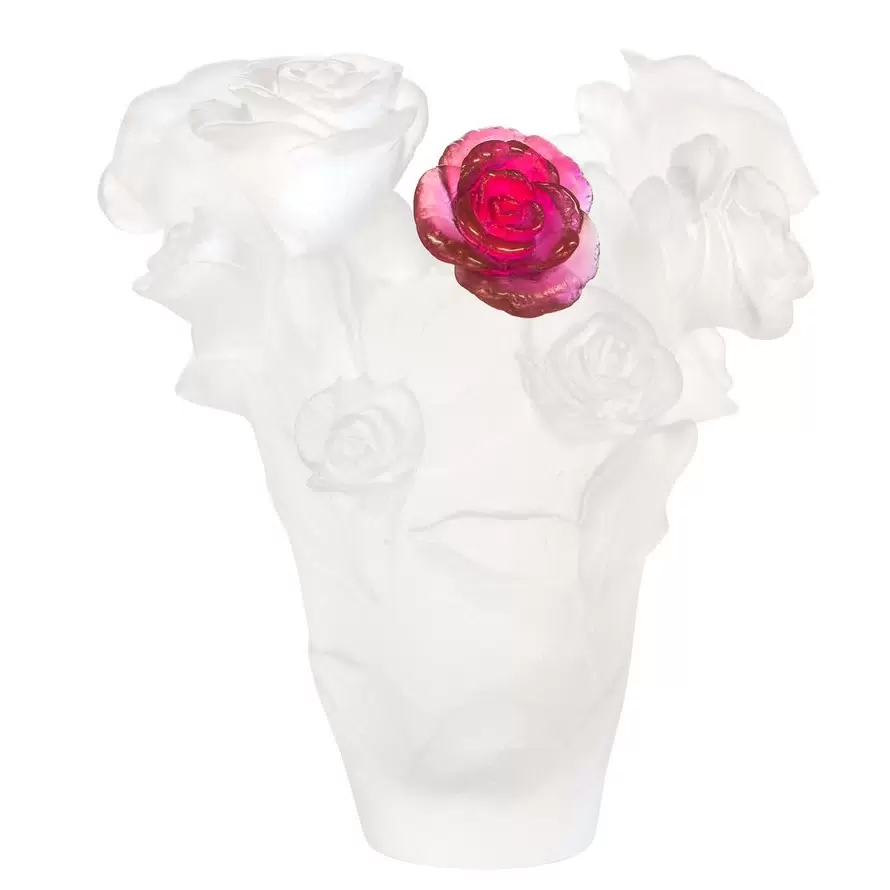 Хрустальная ваза "Rose Passion" 17 см, белая