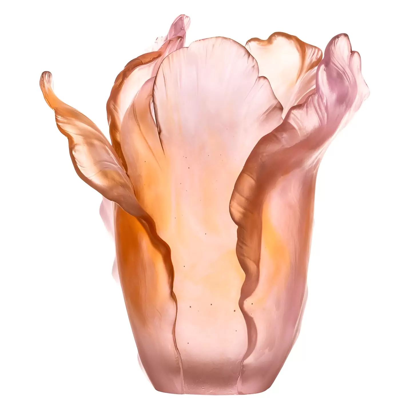 Хрустальная ваза "Tulip" 33 см, оранжевая