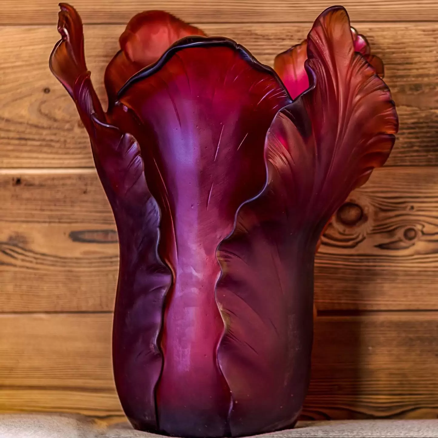Хрустальная ваза "Tulip Magnum" 52.5 см, красная
