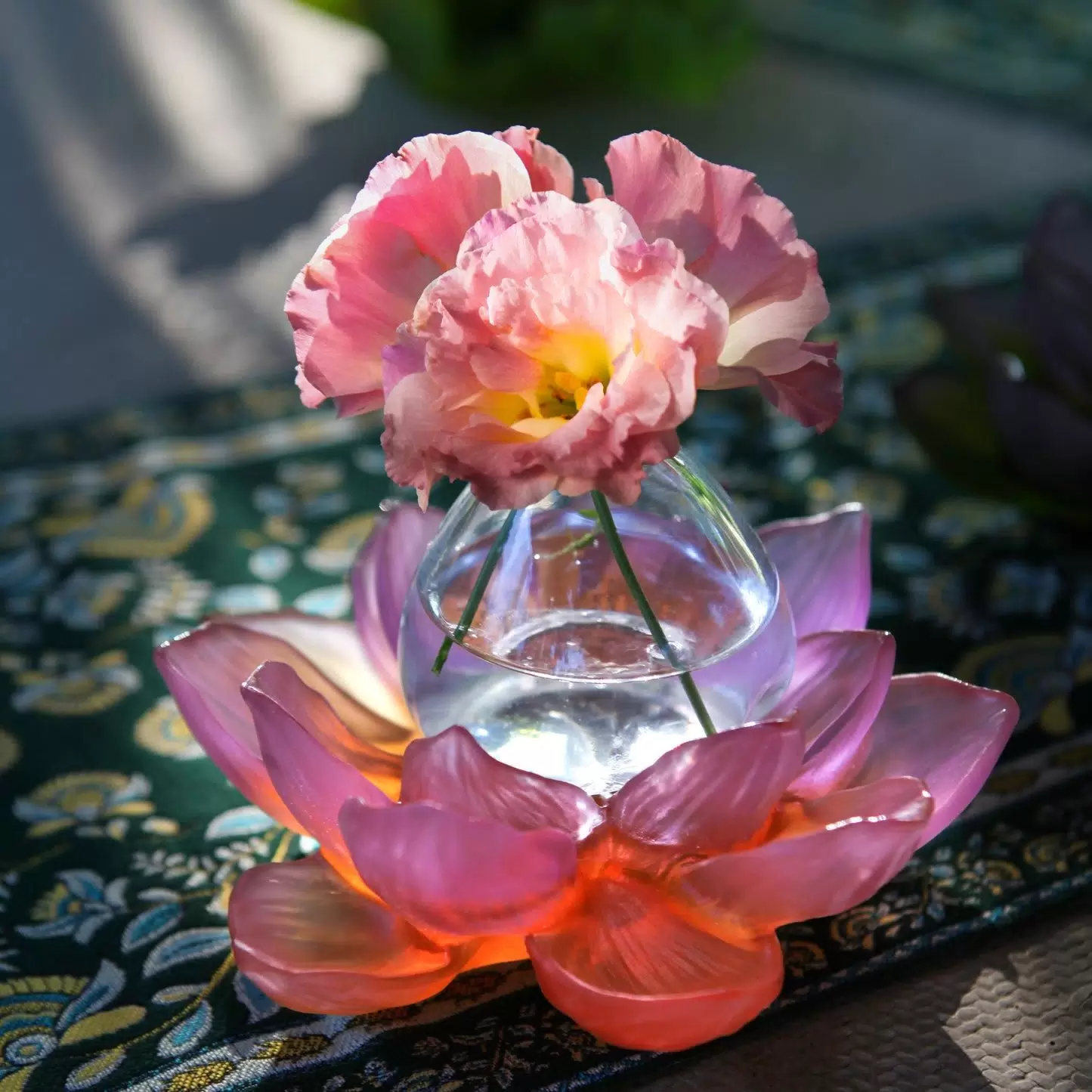 Хрустальная ваза "Jardin de Lotus" 11 см, розовая