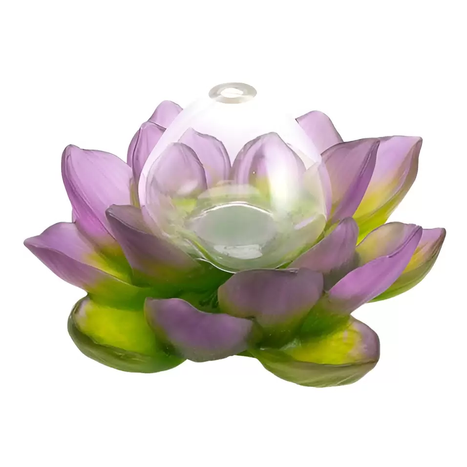 Хрустальная ваза "Jardin de Lotus" 11 см, фиолетовая