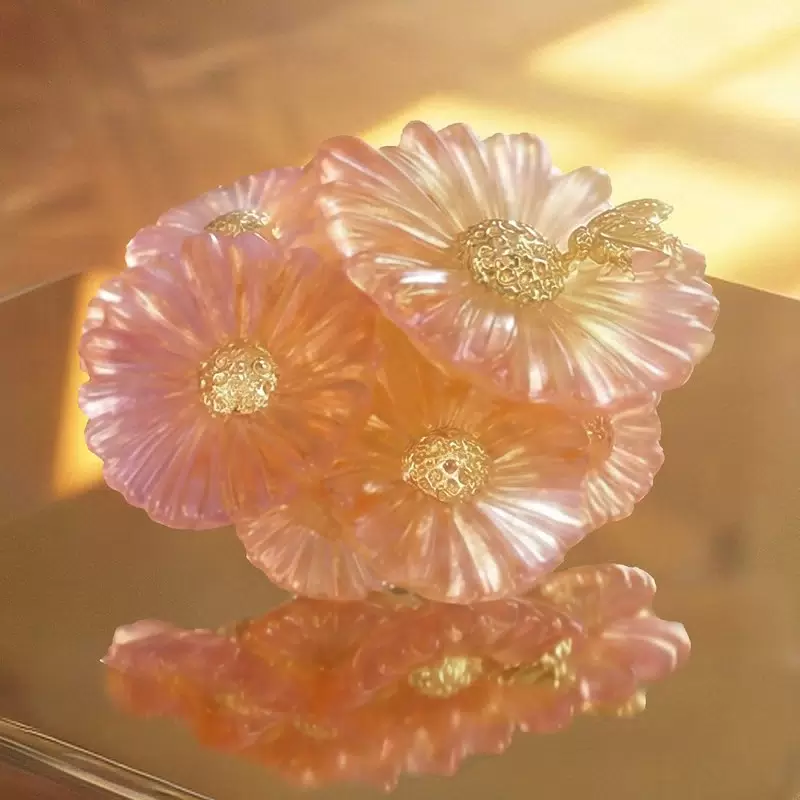 Хрустальная декоративная композиция "Or d'abeille" розовая