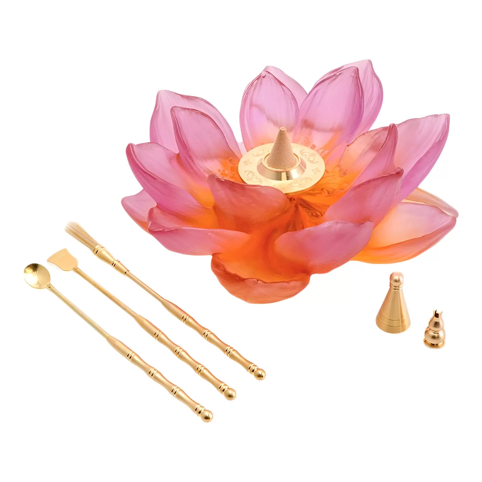 Хрустальная подставка для благовоний "Jardin de Lotus" розовая