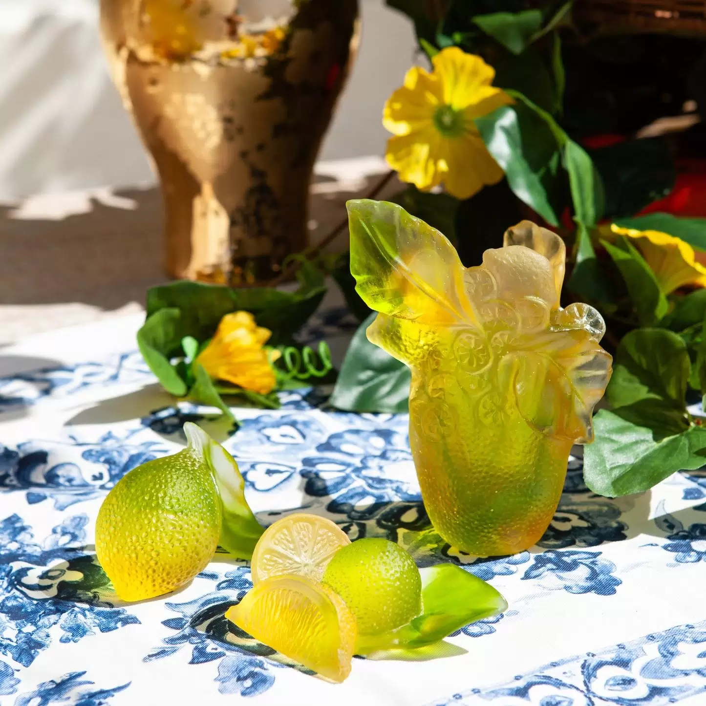 Хрустальная скульптура "Citrus" желтая