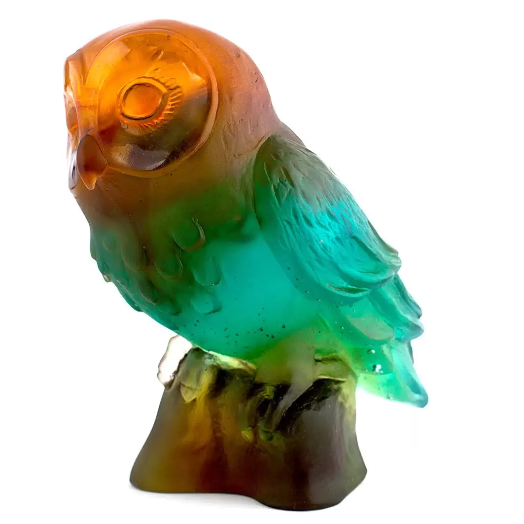 Хрустальная скульптура " Edwige Owl" разноцветная