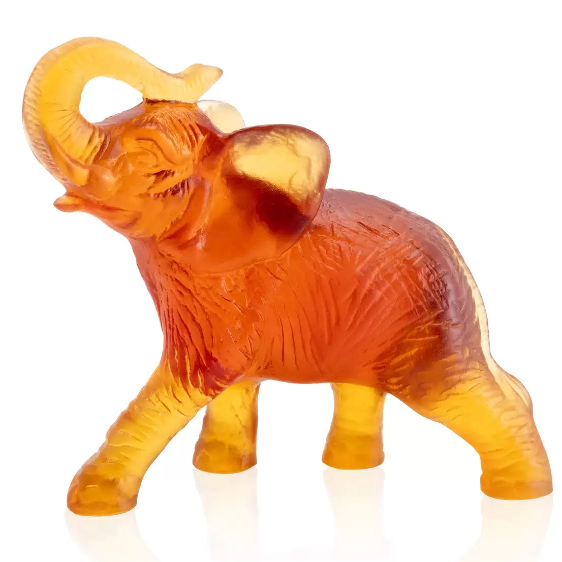 Хрустальная скульптура " Elephant" оранжевая