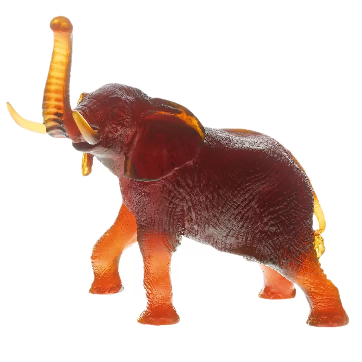 Хрустальная скульптура "Elephant" оранжевая