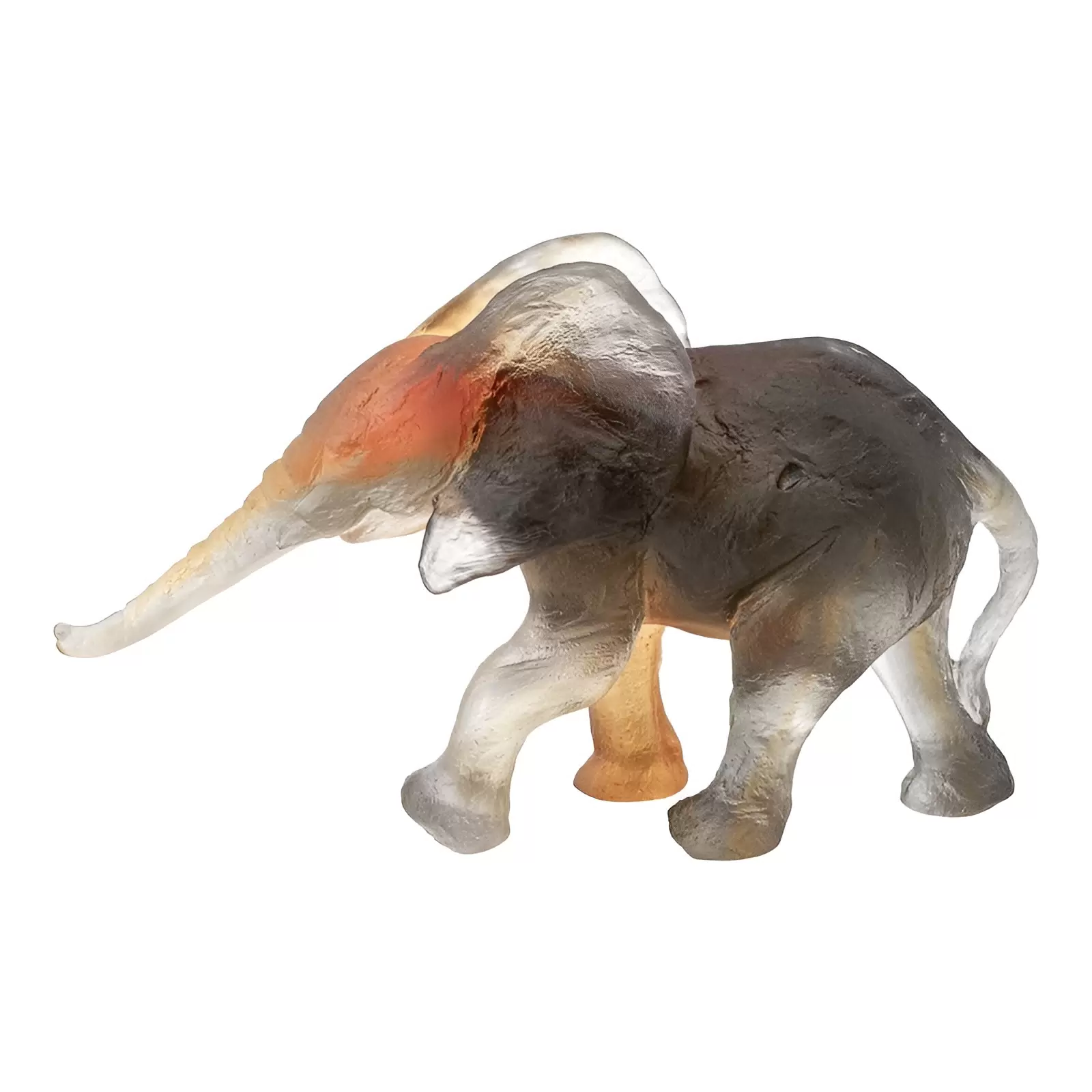Хрустальная скульптура "Elephant Savana" средняя, коричневая