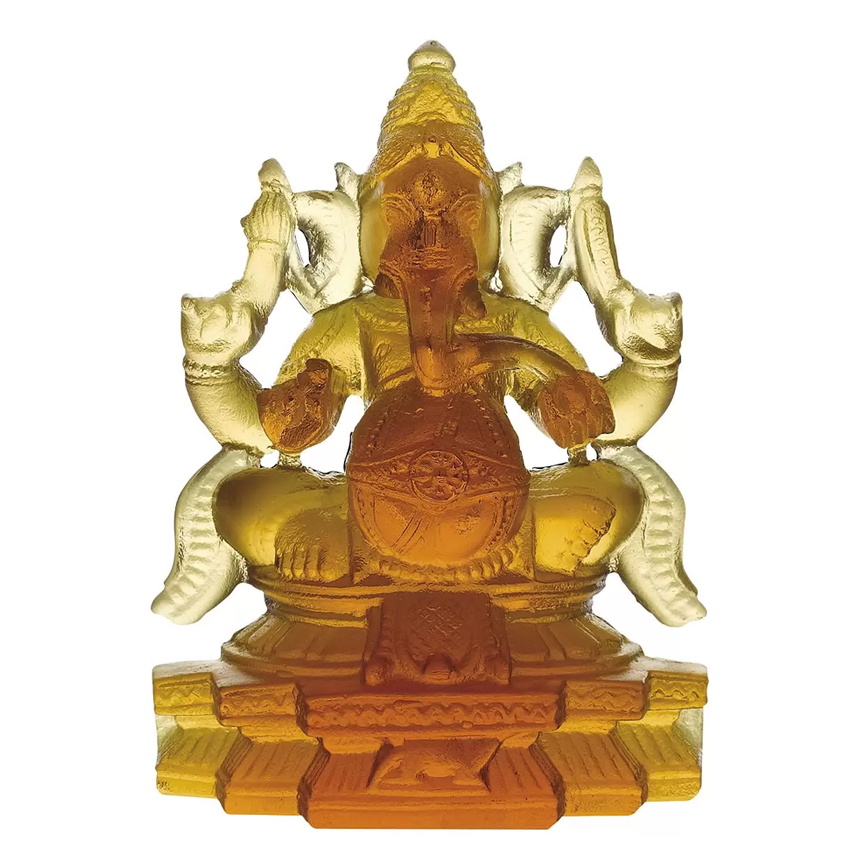 Хрустальная скульптура "Ganesha" оранжевая