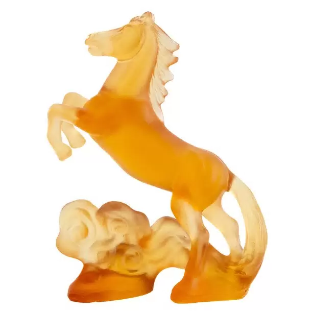 Хрустальная скульптура "Horse" оранжевая