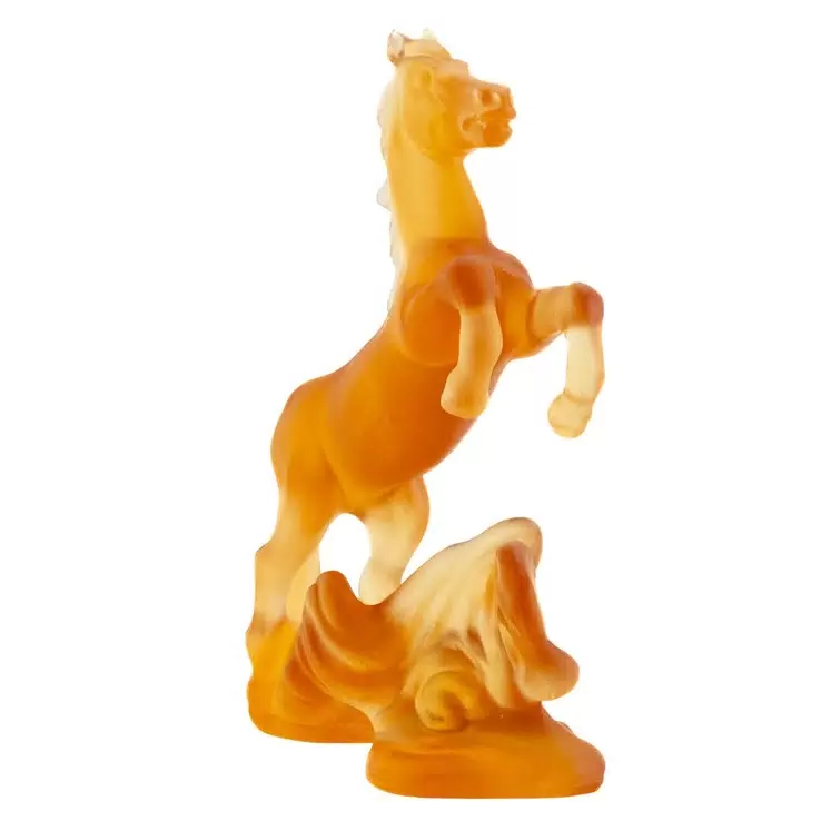 Хрустальная скульптура "Horse" оранжевая