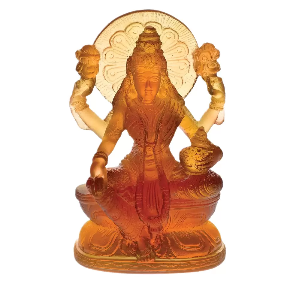 Хрустальная скульптура "Lakshmi" оранжевая