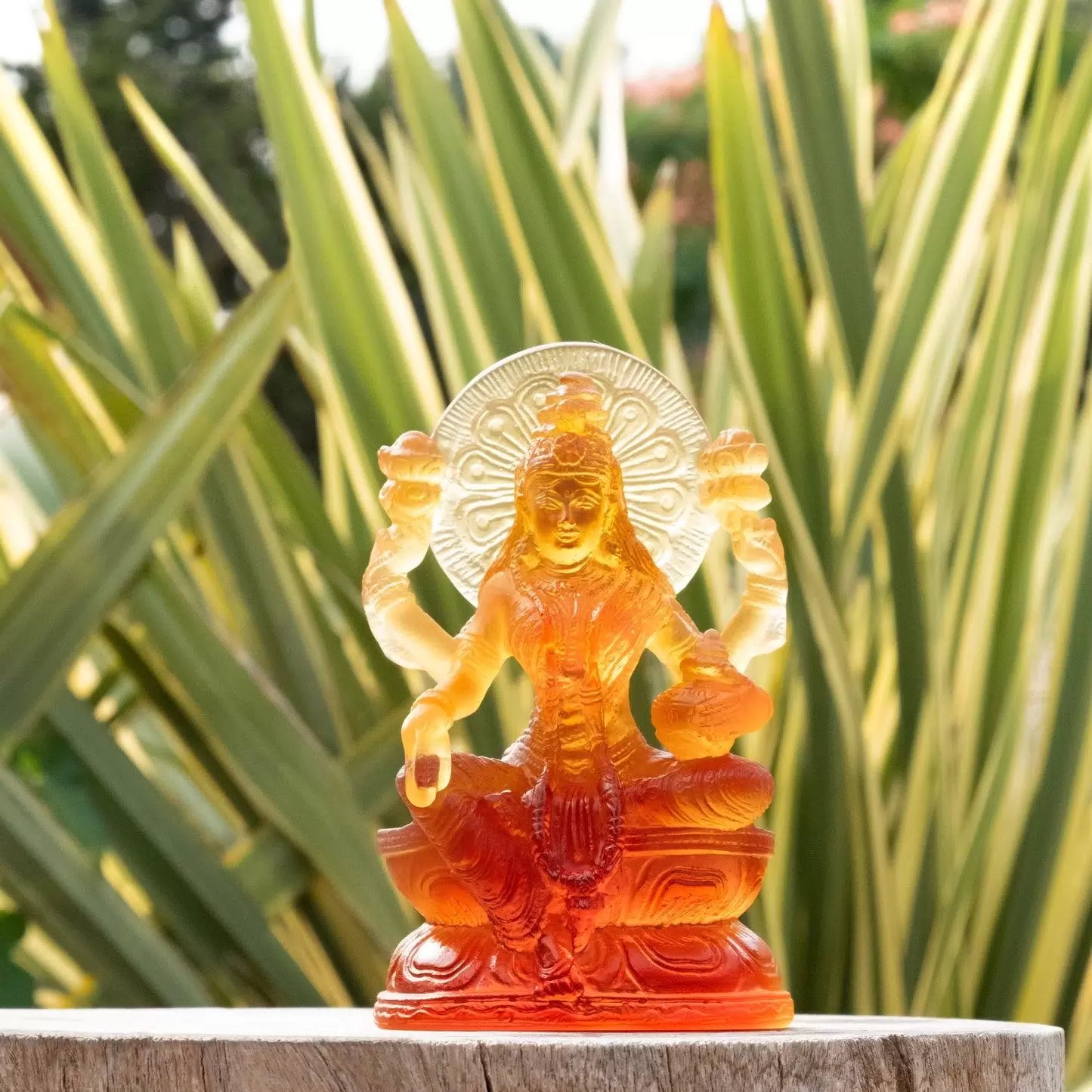 Хрустальная скульптура "Lakshmi" оранжевая