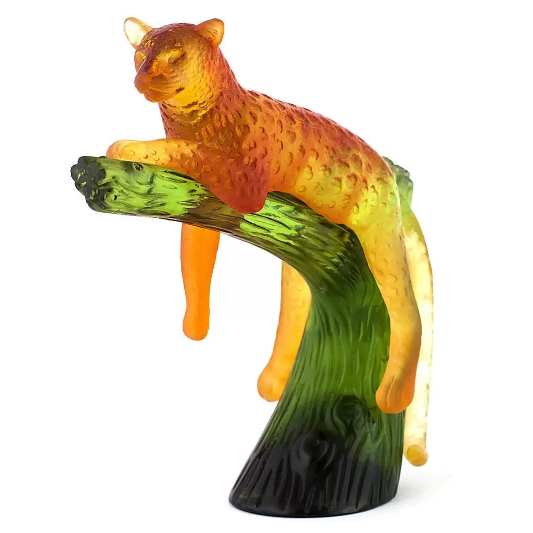 Хрустальная скульптура "Panther On Tree" разноцветная
