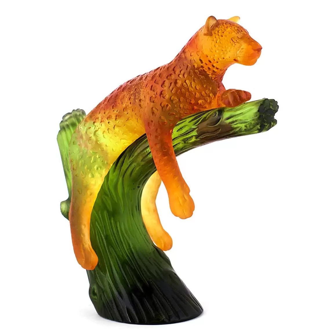 Хрустальная скульптура "Panther On Tree" разноцветная