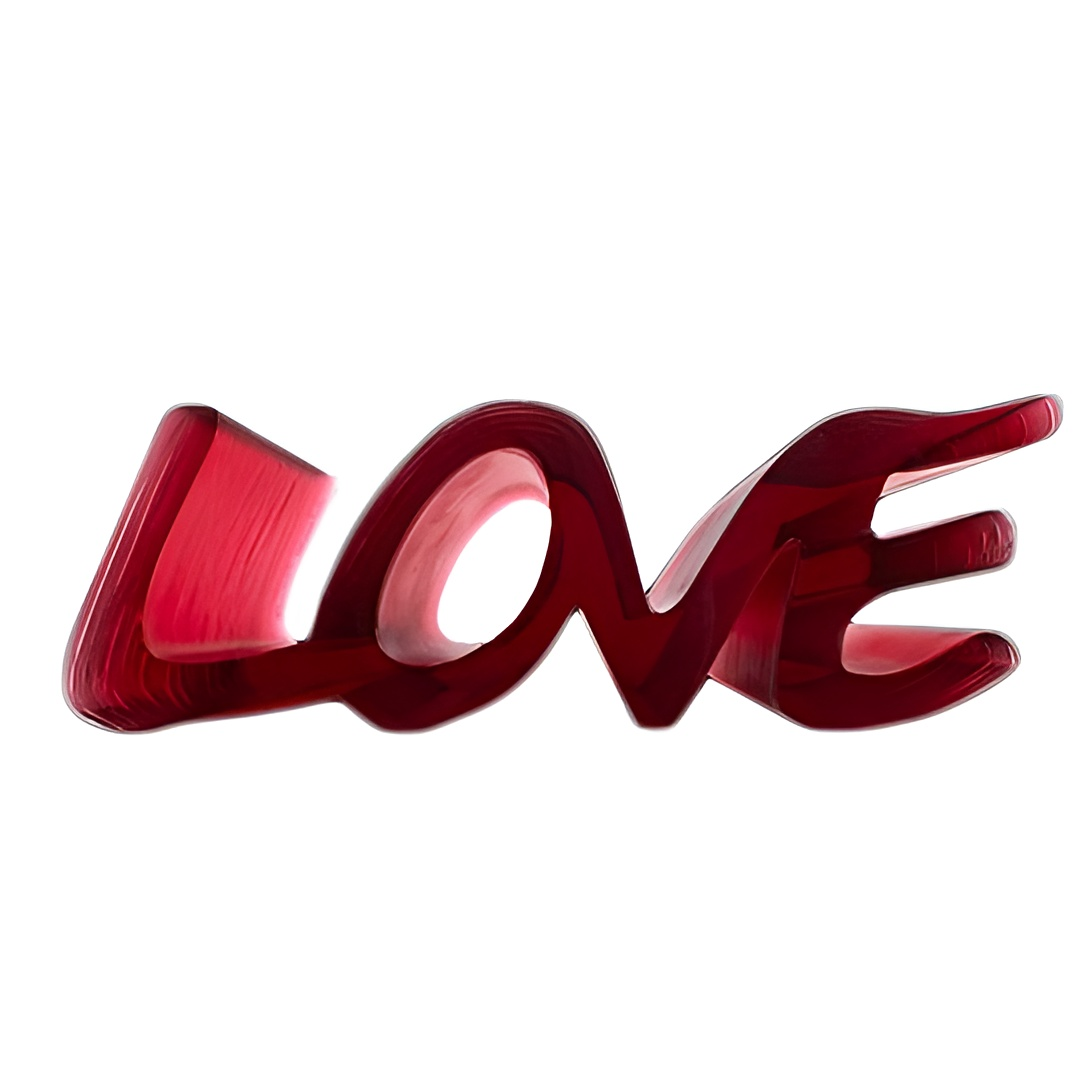 Хрустальная скульптура "True Love" красная