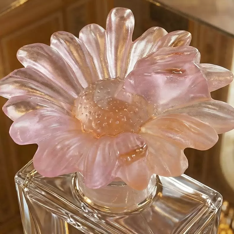 Хрустальный флакон для духов "Fleur De Paon" розовый